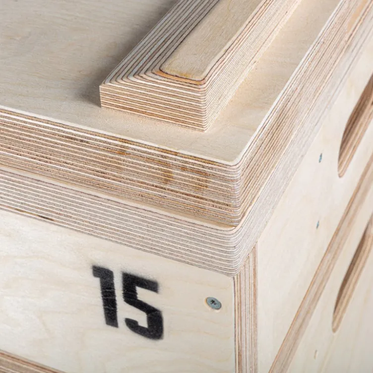 Ensemble de Jerk Block en bois empilables pour Strongman