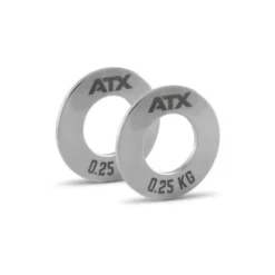 Ensemble de Mini Plaques d’acier fractionnaires ATX : 2x0,25 + 2x0,5 + 2x1 kg