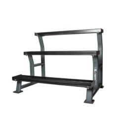 Ensemble de 10 paires d'haltères de 2.5 kg à 25 kg avec son rack de rangement à 3 étages pour salles de musculation commerciale