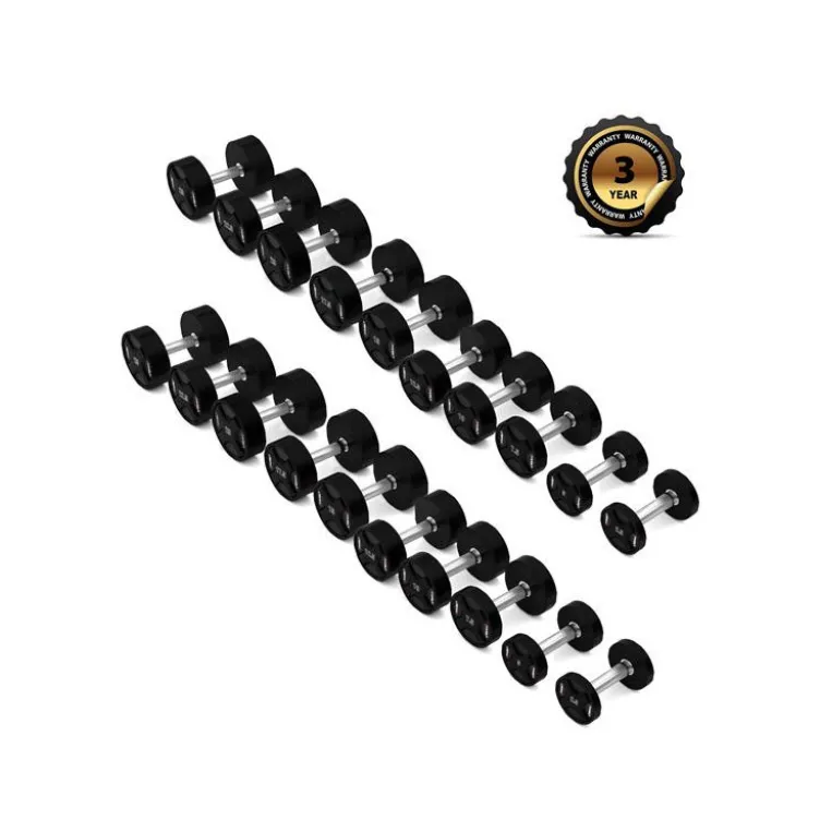 Ensemble de 10 paires d'haltères fixes de 2,5 à 25 kg - Qualité professionnelle pour salle de musculation