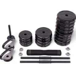 Ensemble d'haltère en ciment 6 en 1 pour exercices de musculation à domicile - 40 kg