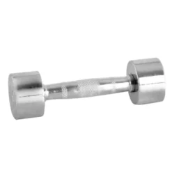 Ensemble d'haltères chromés Powergym Crossteel avec pyramide de rangement - 2 x 1-14 kg