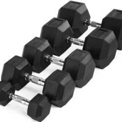 Ensemble d'haltères hexagonaux de musculation ATX 5 à 20 kg / 5 à 30 kg / 5 à 40 kg / 5 à 50 kg