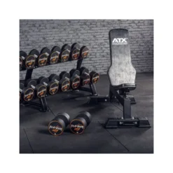 Ensemble d'haltères professionnels avec logo personnalisable ATX de 4 à 20 kg ou 4 à 60 kg max