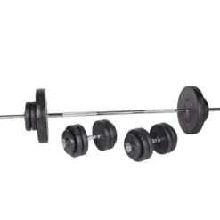 Ensemble d'haltérophilie avec banc inclinable et rack - 180 + 40 cm / 105 kg
