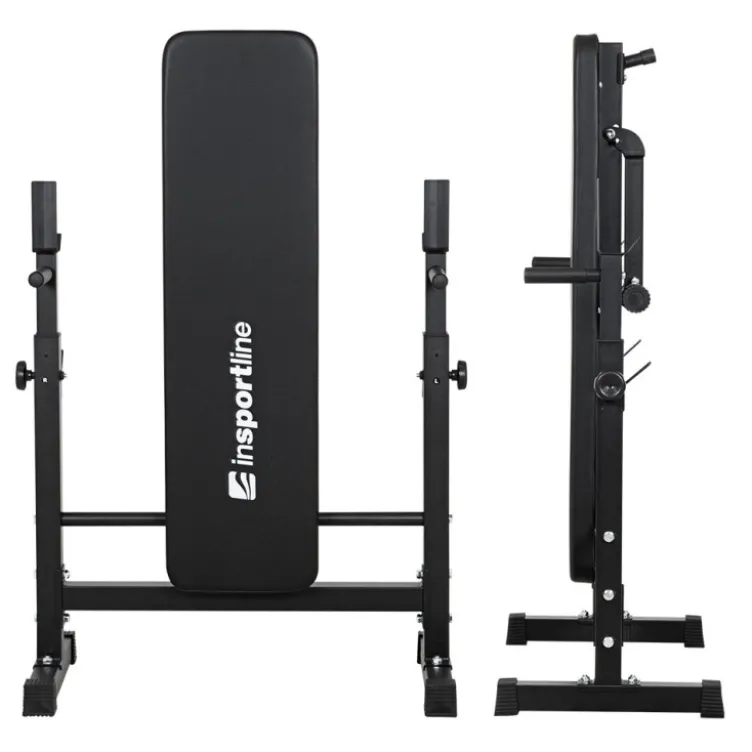 Ensemble d'haltérophilie avec banc inclinable et chandelles - 180 + 40 cm / 75 kg