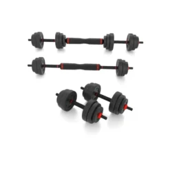 Ensemble d'haltérophilie 6 en 1 pour homegym avec barre de liaison - 30 kg
