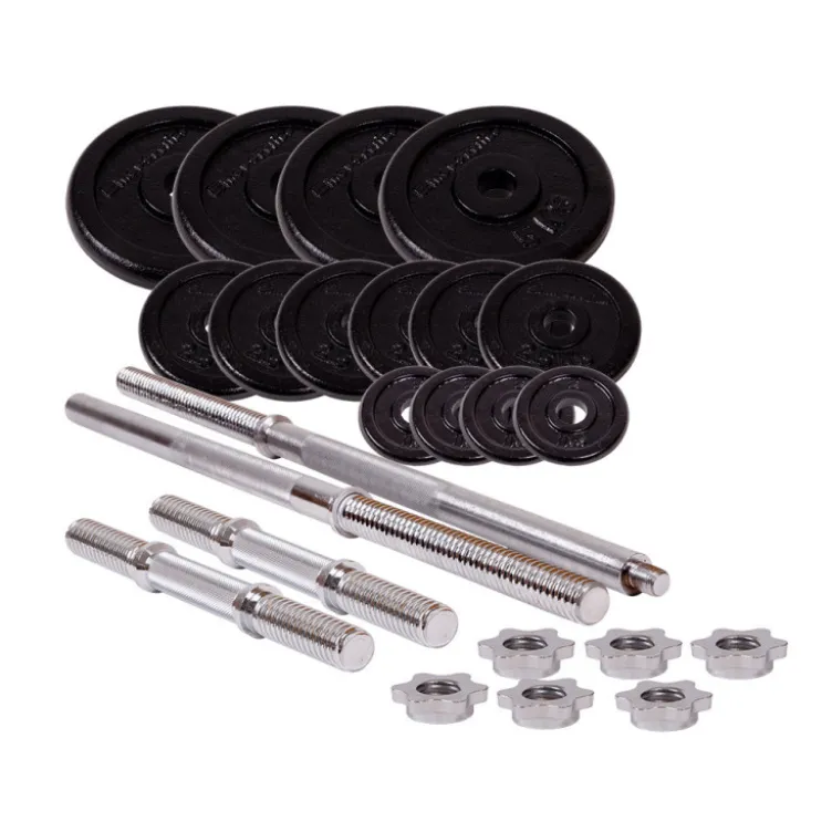 Ensemble haltères et barres avec mallette et matériaux robustes - 50 kg