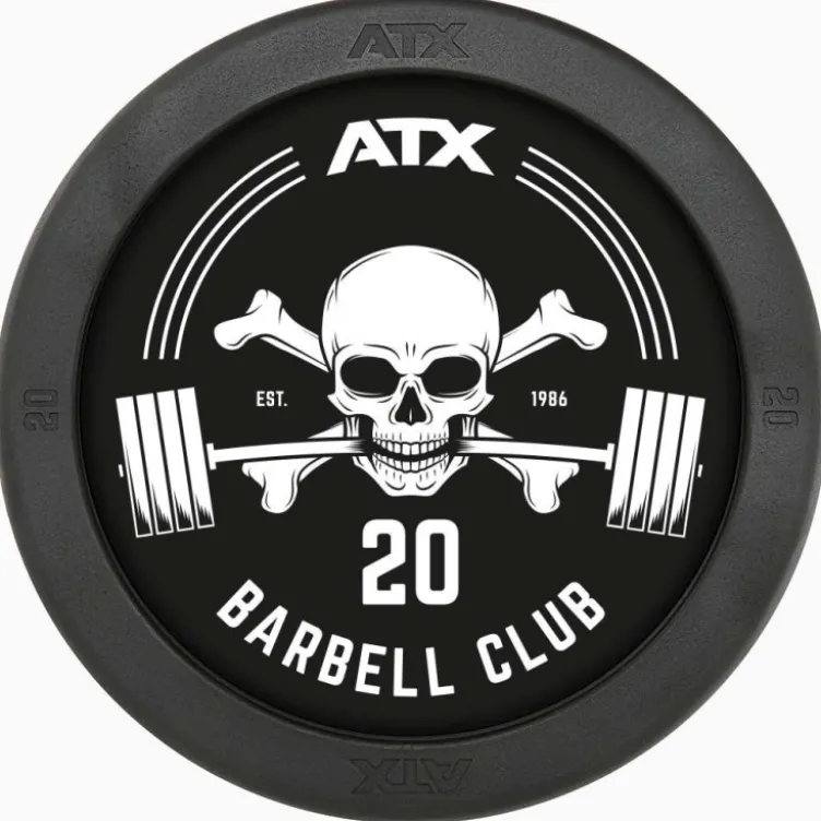 Ensemble professionnel d'haltères de 5 à 20 kg jusqu'à 5 à 50 kg au choix avec design ATX Barbell Club