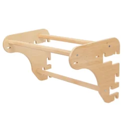 Espalier avec barre de tractions et accessoires de musculation en bois - 200 x 80 cm