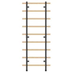 Espalier en bois avec cadre en acier à fixation murale pour entraînement fonctionnel -199 x 80 cm