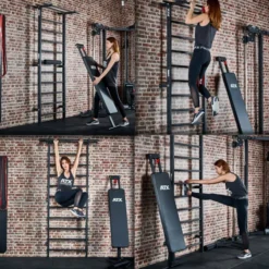 Espalier mural ATX avec barre de traction - banc -Station home-training