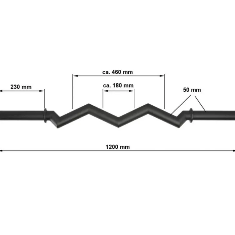 Fat Bar en acier 115 cm de musculation avec capacité de charge de 200 kg - 50 mm