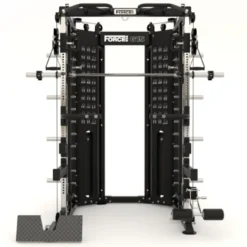 Force USA COMPACTE Multi-gym 8 en 1 avec colonnes de poids 260 kg - Smith machine multi-équipée pour entraînements musculaires
