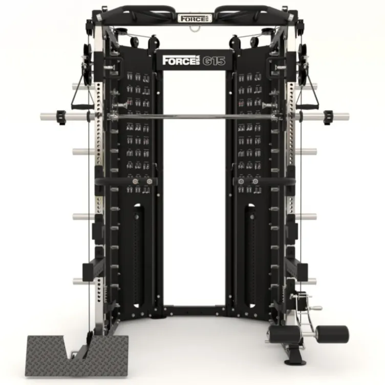 Force USA COMPACTE Multi-gym 8 en 1 avec colonnes de poids 260 kg - Smith machine multi-équipée pour entraînements musculaires
