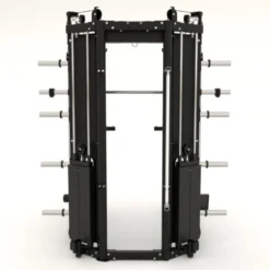 Force USA COMPACTE Multi-gym 8 en 1 avec colonnes de poids 260 kg - Smith machine multi-équipée pour entraînements musculaires