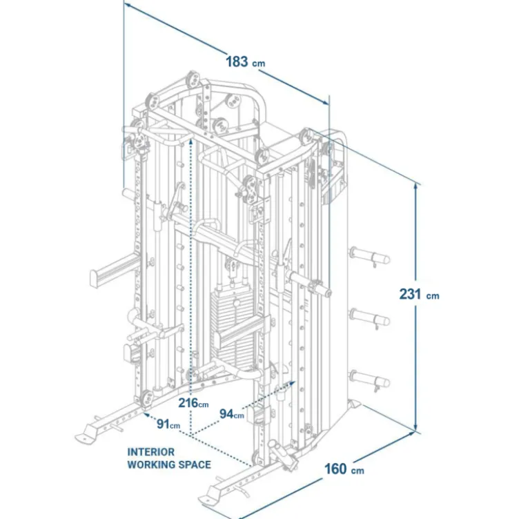 Force USA Monster G6 - Appareil multifonction à charge guidée avec poulie réglable