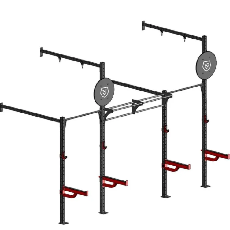 Functional Rig à fixation murale 2 modules avec ensemble d'accessoires pour entraînement de crossfit - Titanium Strength RIG-T2