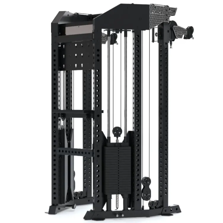 Functional Trainer Force USA - Rack de musculation à poulies doubles pour home gym et salle professionnelle - 2 x 90,7 kg