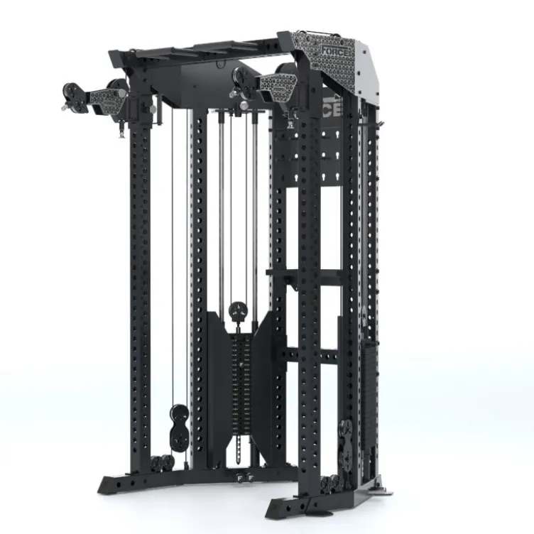 Functional Trainer Force USA - Rack de musculation à poulies doubles pour home gym et salle professionnelle - 2 x 90,7 kg