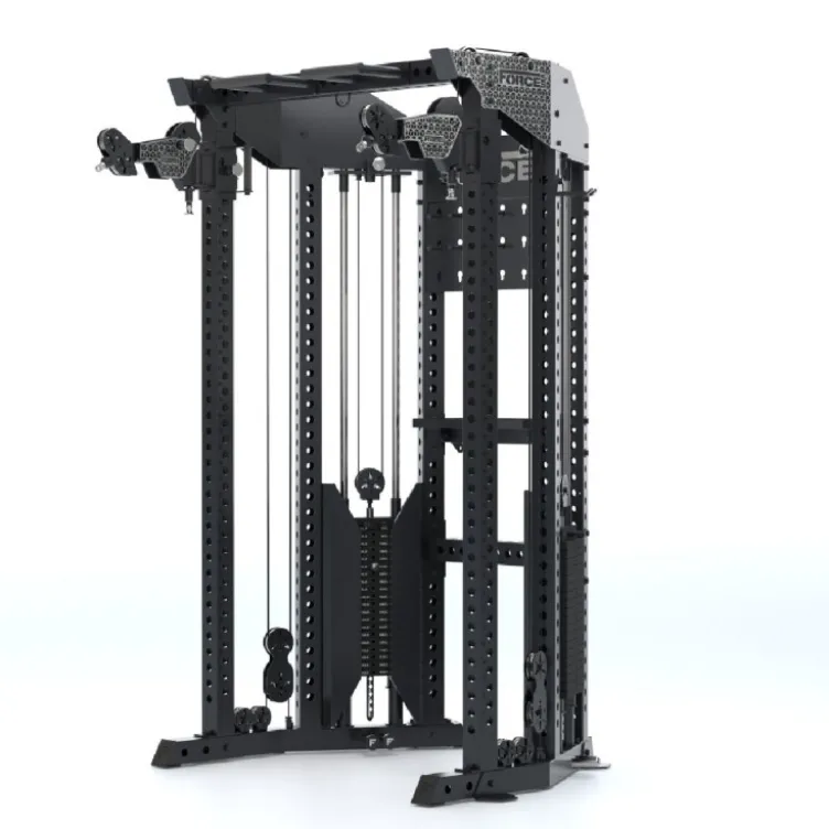 Functional Trainer Force USA - Rack de musculation à poulies doubles pour home gym et salle professionnelle - 2 x 90,7 kg
