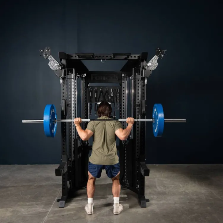 Functional Trainer Force USA - Rack de musculation à poulies doubles pour home gym et salle professionnelle - 2 x 90,7 kg
