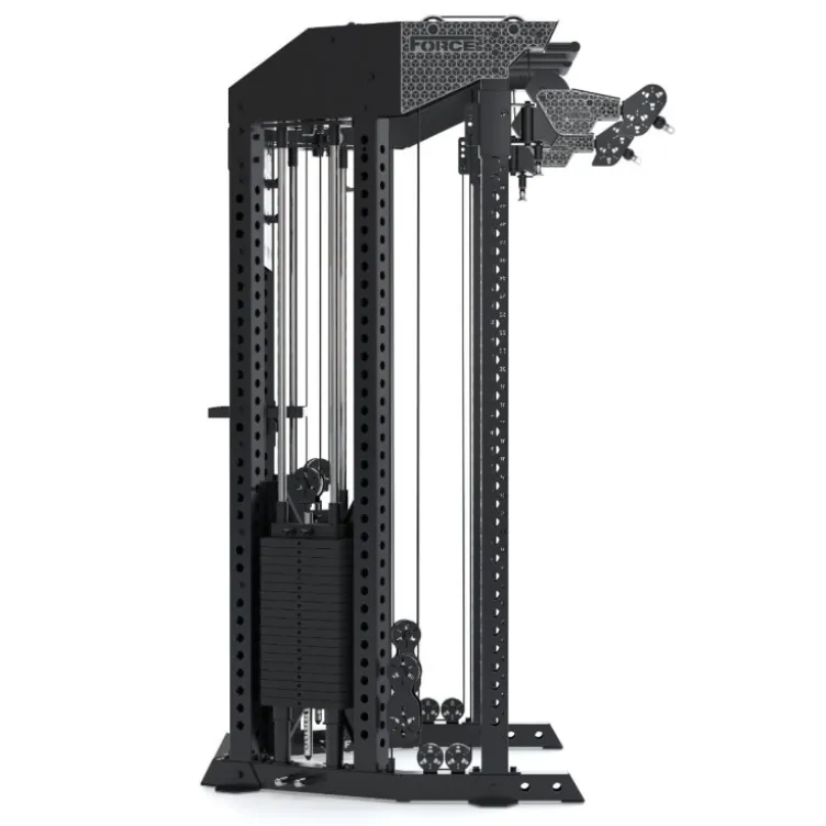 Functional Trainer Force USA - Rack de musculation à poulies doubles pour home gym et salle professionnelle - 2 x 90,7 kg