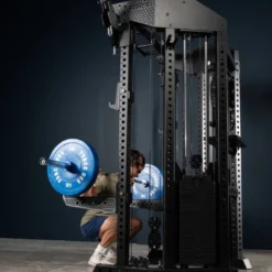 Functional Trainer Force USA - Rack de musculation à poulies doubles pour home gym et salle professionnelle - 2 x 90,7 kg