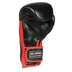 Gants de Boxe en cuir naturel Noir et rouge
