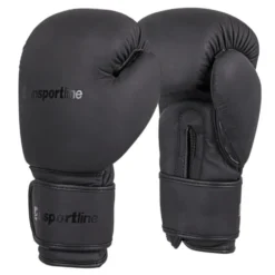 Gants de boxe en cuir pour entrainement de boxe et de kick boxing en homegym - Noir