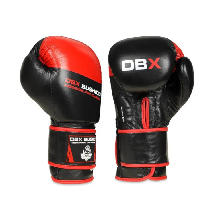 Gants de boxe et sports de combat en cuir rouge