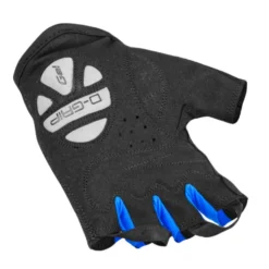 Gants de fitness anti-dérapant avec fermeture velcro - noir et bleu