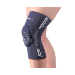 Genouillère de protection en élasthanne et nylon avec anneau de maintien en silicone
