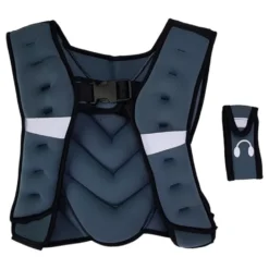 Gilet lesté de fitness et musculation 5 et 10 kg avec poche avant