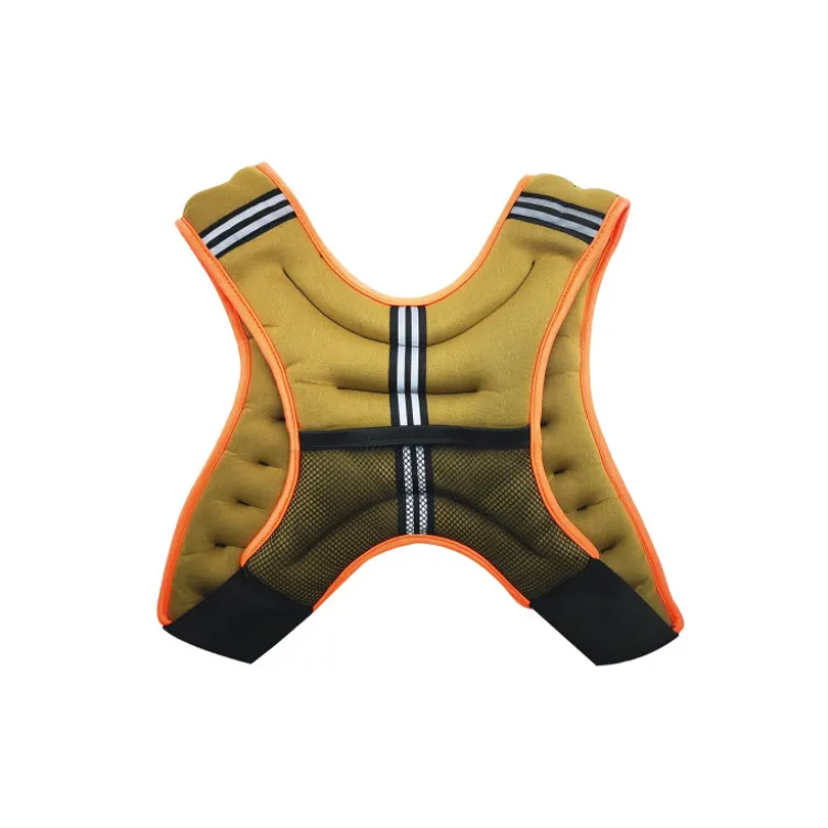 Gilet lesté de musculation et Hyrox 5 kg avec poche de rangement et bandes réfléchissantes