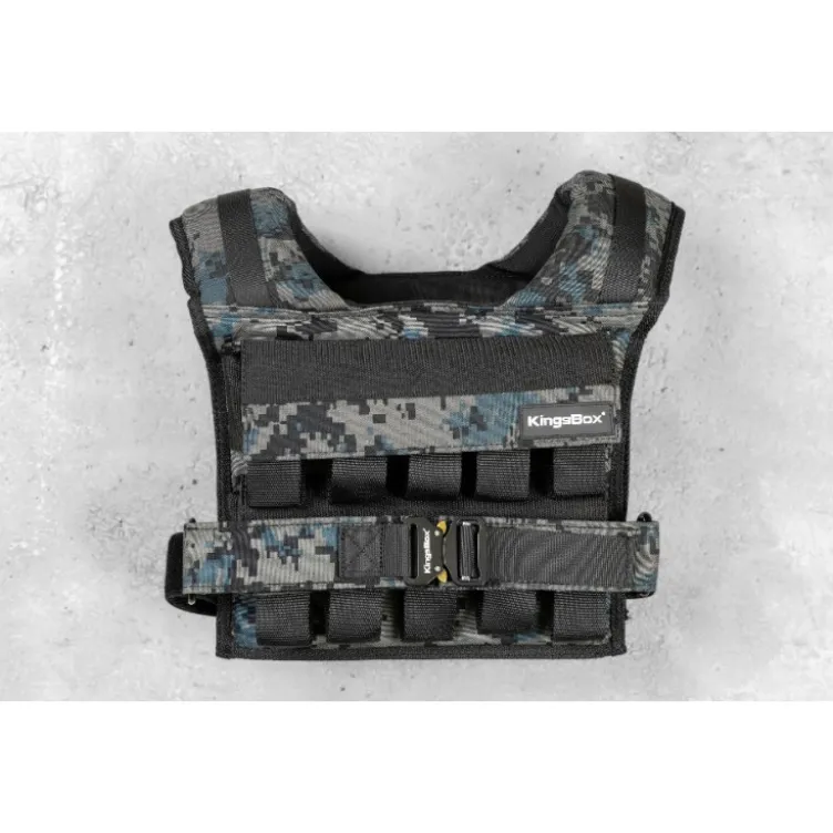 Gilet lesté 30 kg ou 20 kg en nylon pour entraînement de cross-training - Taille unique