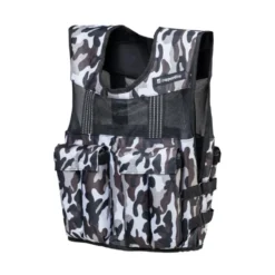 Gilet pondéré de 10 kg avec bandes velcro et éléments réfléchissants pour Hyrox et Cross-training