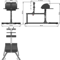 Glute ham Developer - Cross ATX capacité de travail 300 kg