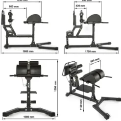 Glute Ham Trainer de musculation avec capacité de charge 500 kg - ATX