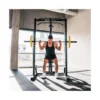 Half rack avec barre guidée et poulie haute et basse à charge libre - Capacité de charge 136 kg