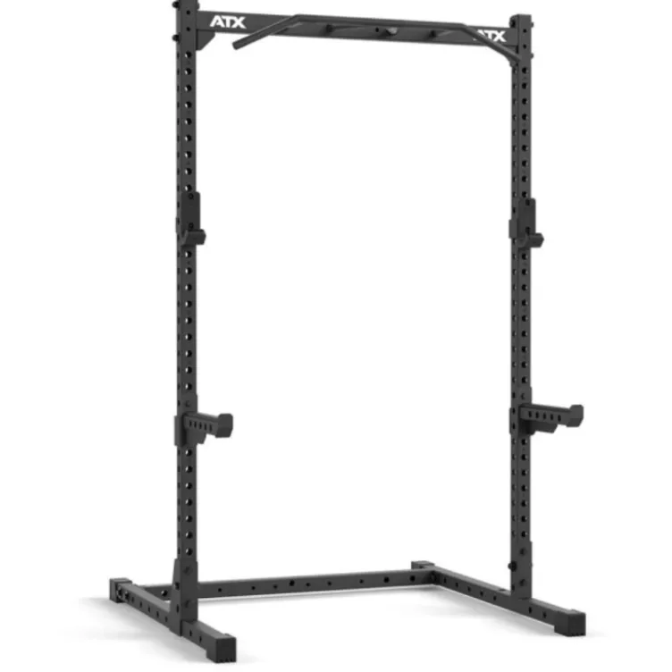 Half rack de musculation ATX série 500 de 195 cm avec barres de sécurité et crochets en J