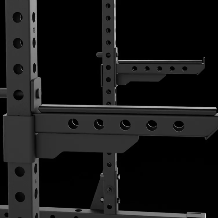 Half rack de musculation ATX série 500 de 195 cm avec barres de sécurité et crochets en J