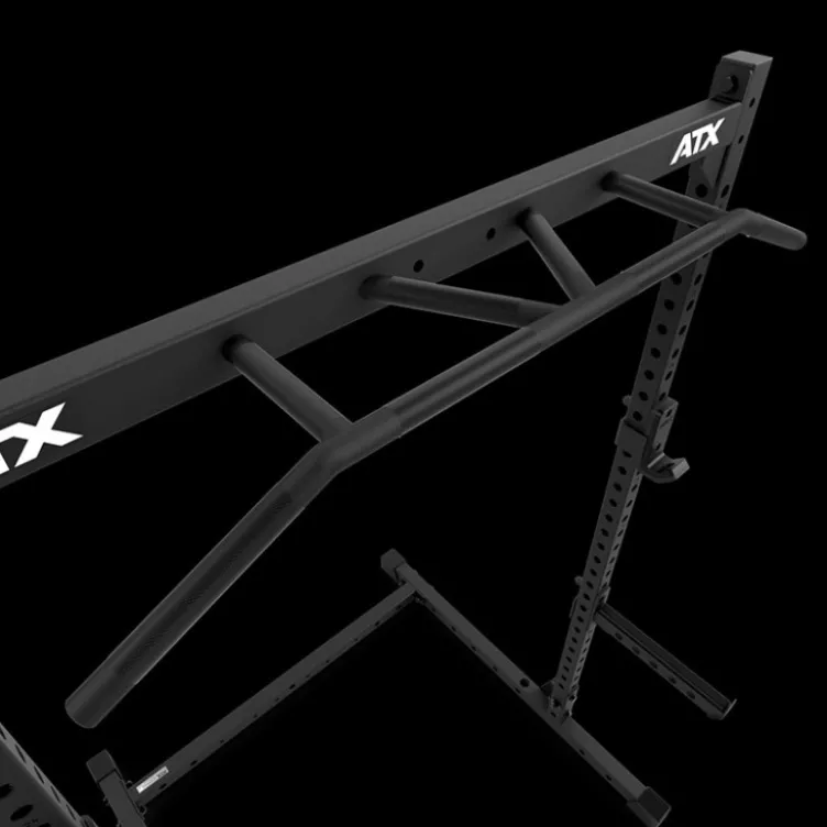 Half rack de musculation ATX série 500 de 195 cm avec barres de sécurité et crochets en J