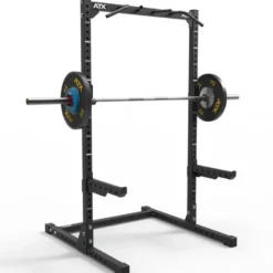 Half rack de musculation avec poste à tractions et entraînement à la barre libre capacité 400 kg - Crochets en J inclus