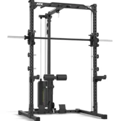 Half rack de musculation avec poulie à colonne de poids 100 kg et barre guidée - Série 500