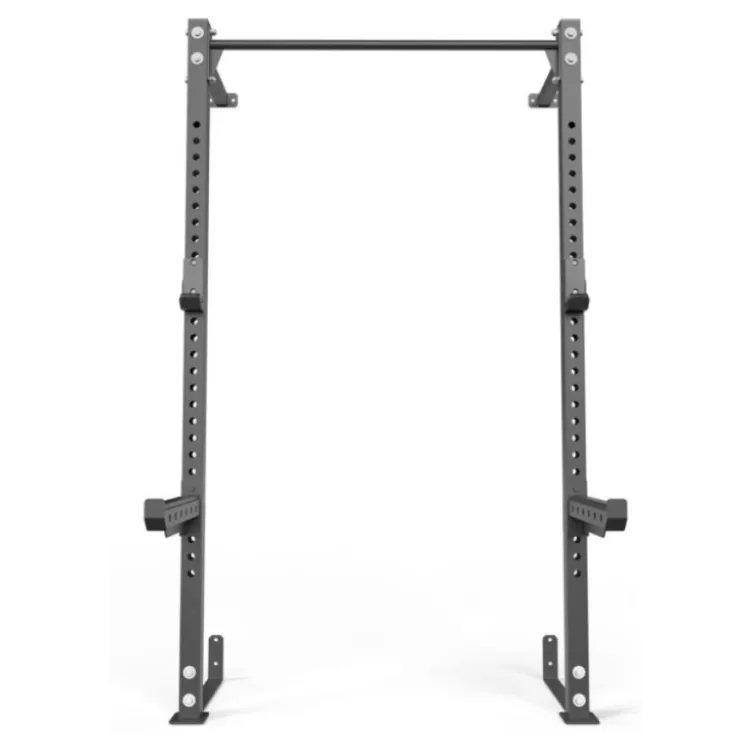 Half Rack de musculation Rig mural pour crosstraining avec crochets en J et poste à traction