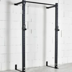 Half Rack de musculation Rig mural pour crosstraining avec crochets en J et poste à traction