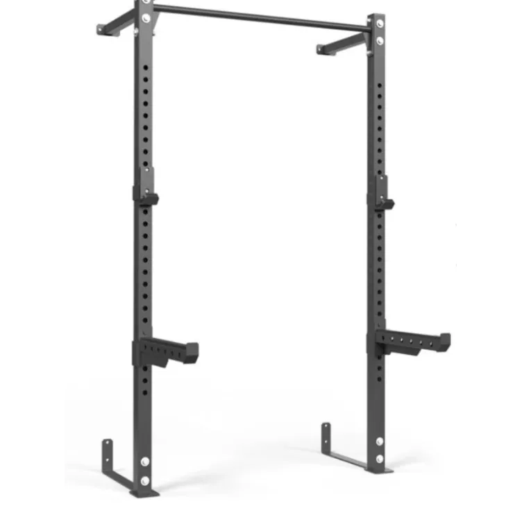 Half Rack de musculation Rig mural pour crosstraining avec crochets en J et poste à traction