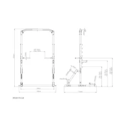 Half Rack Multi-equipé capacité de charge 250 kg - Support pour sac de frappe
