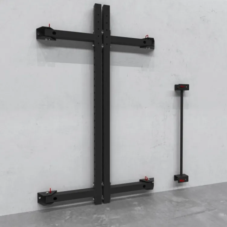 Half rack pliable à fixation murale Titanium Strength FR360 avec capacité de charge de 360 kg - Crochets en J inclus